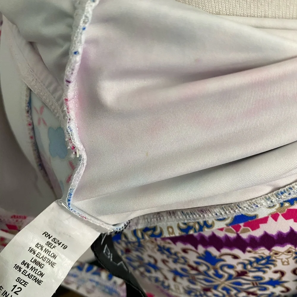 La Blanca multi print one piece swimsuit sz-12 - Picture 3 of 4